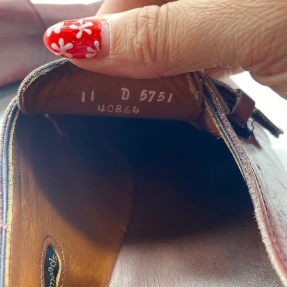 Allen Edmonds Red Brown Leather Side Buckle Monk Strap Dress Shoes Men's size 11 - Picture 7 of 9